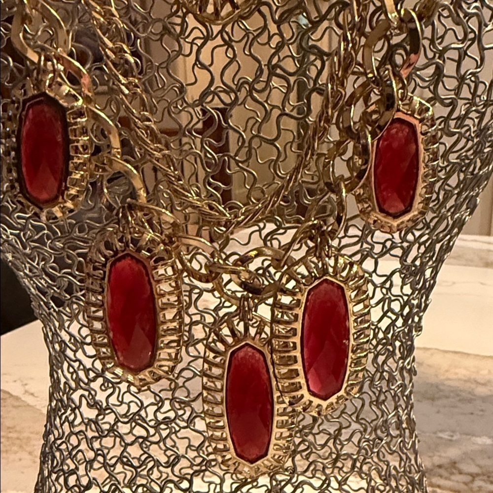 Park Lane Gold Necklace with Red Accents - Picture 3 of 3